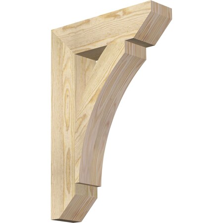 Ekena Millwork Thorton Slat Rough Sawn Bracket, Douglas Fir, 4"W x 16"D x 24"H BKT04X16X24THR06RDF